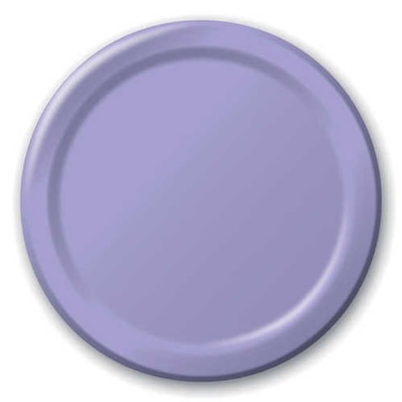 24 Plates 10.25" Paper Dinner Lunch Plates Wax Coated - Lavender