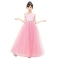 thumbnail image 4 of Ekidsbridal Girl Pageant Flower Girl Dress - Crossed Straps V-Neck Satin with Rhinestones 240-A (Size: 2-10), 4 of 5