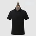 thumbnail image 5 of Men's Luxury Elastic Silk Antibacterial Business Polo Shirt, 5 of 23