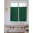 thumbnail image 6 of Kitchen Curtains 54 Inches length, Pure Olive Green Window Treatment Curtain Drapes, Simple Solid Color Thermal Insulated Drapes for Basement Hotel RV, 42"x54", 2 Panels, 6 of 7