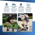 thumbnail image 3 of KneeRover Deluxe KneeCycle - Steerable, Foldable Knee Scooter for Surgery Recovery, Blue, 3 of 17