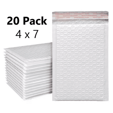 4x7 Bubble Mailer White - Pack of 20