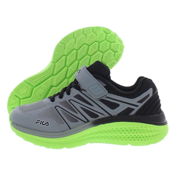 Fila Superstride 3 Strap Boys Shoes Size 3.5, Color: Grey/Black