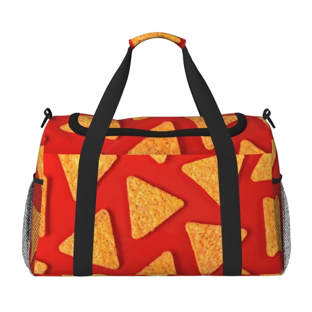 Disketp Tortilla chips Bolsa de Viaje Tipo Duffle, Bolso de Mano para Fin de Semana para Mujer, Bolsa de Gimnasio Ligera para Hombre, Esencial para Viajes