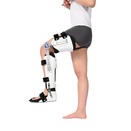 Adjustable Full Leg Brace for Post-Activity Support, Hinged Knee Ankle Foot Orthosis for Men and Women, Comfortable & Breathable Design