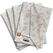 Tennis Printed Tissue Paper for Gift Bags or Boxes and Wrapping - Sports Bulk Decorative Art Tissue Paper for Packaging and Gifting | 24 Sheets 20" x 30"