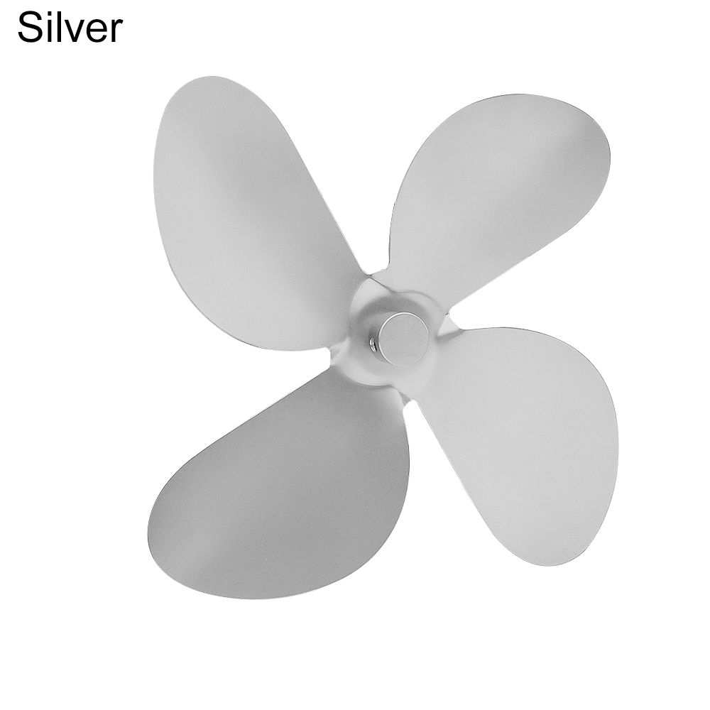 Hot Sale 4 Blades Airflow Heat Distribution Golden Fan Leaf Log Burning Heat Power Stove Top Fan