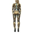 thumbnail image 2 of TheFound Justaucorps Squelette d'Halloween pour Femmes à Manches Longues, Pantalon, Col Roulé, 2 of 6