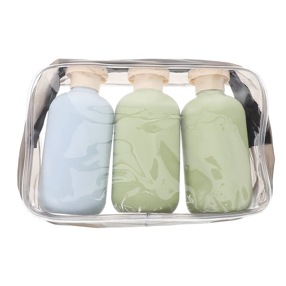 Raindrops 3-Pack Reusable Silicone Travel Bottles 200ml Leakproof Toiletry Containers for Liquid Toiletries, Travel Size Set