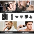 thumbnail image 5 of Sejoy Men's Beard Trimmer,Hair Clippers, Waterproof Electric Nose Haircut Mustache Body Trimmer Cordless Foil Shaver Grooming Kit,LED Display Home Travel,Black, 5 of 10