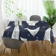 thumbnail image 6 of GZHJMY Cute Whale Square Tablecloth, Waterproof Stain Wrinkle Resistant Washable Polyester Table Cover for Picnic Dinner Holiday Kitchen Party Decor, 54 x 54 in Home Decor, 6 of 7