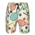 thumbnail image 3 of Zufioo Racket and Tennis Ball for Men's Casual Beach Shorts, Sports Fitness Quick-drying Drawstring Shorts with Pockets for Home Wear-X-Large, 3 of 6
