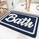 thumbnail image 1 of Alfombrilla de baño antideslizante, alfombrilla de baño esponjosa de microfibra, alfombrilla de ducha absorbente de agua, lavable a máquina, 50 x 80 cm - azul oscuro,, 1 of 2
