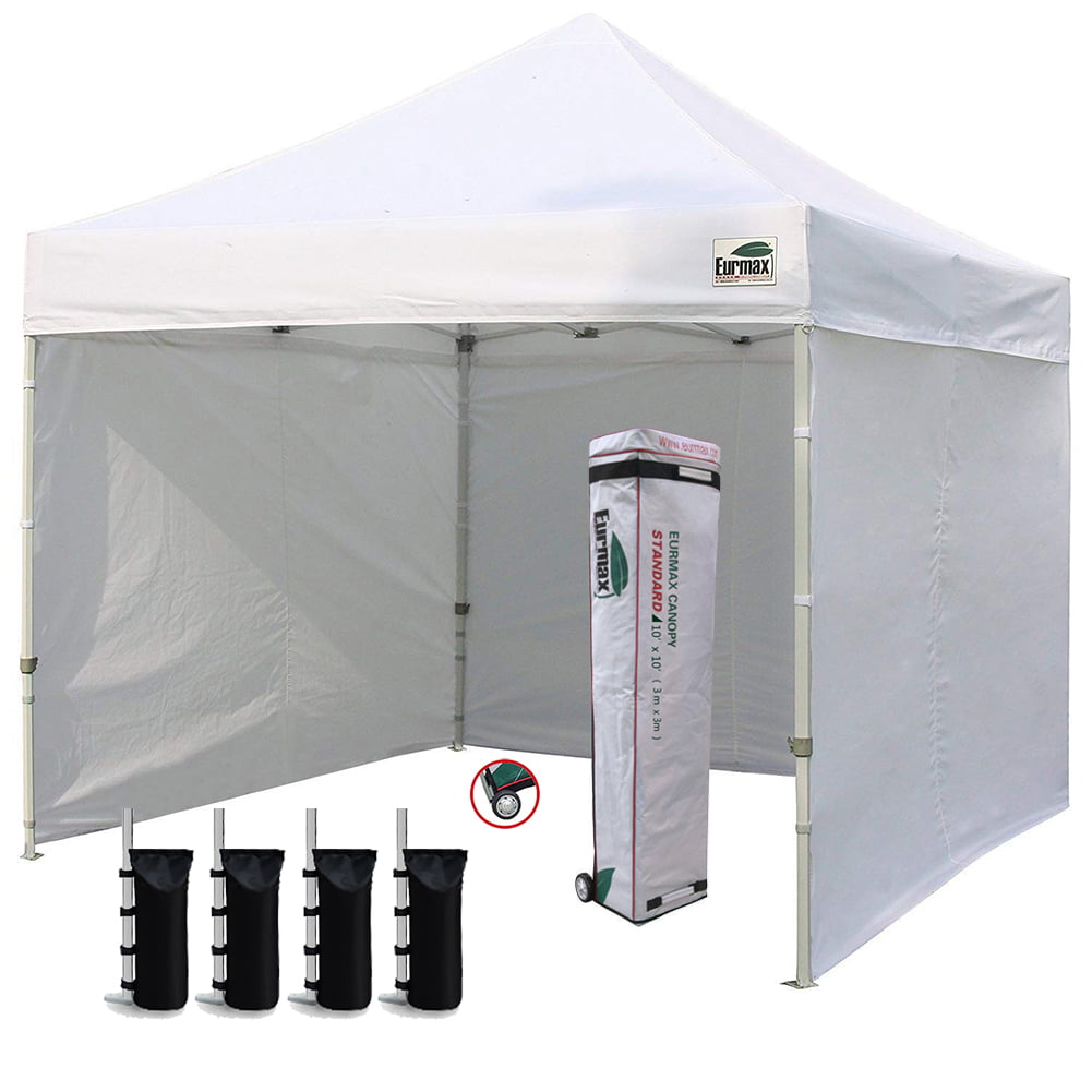 MASTERCANOPY Ez Pop-up Canopy Tent Commercial Instant Canopies with 4 Removable Side Walls and Roller Bag Bonus 4 SandBags 10x15 Feet, Navy Blue 