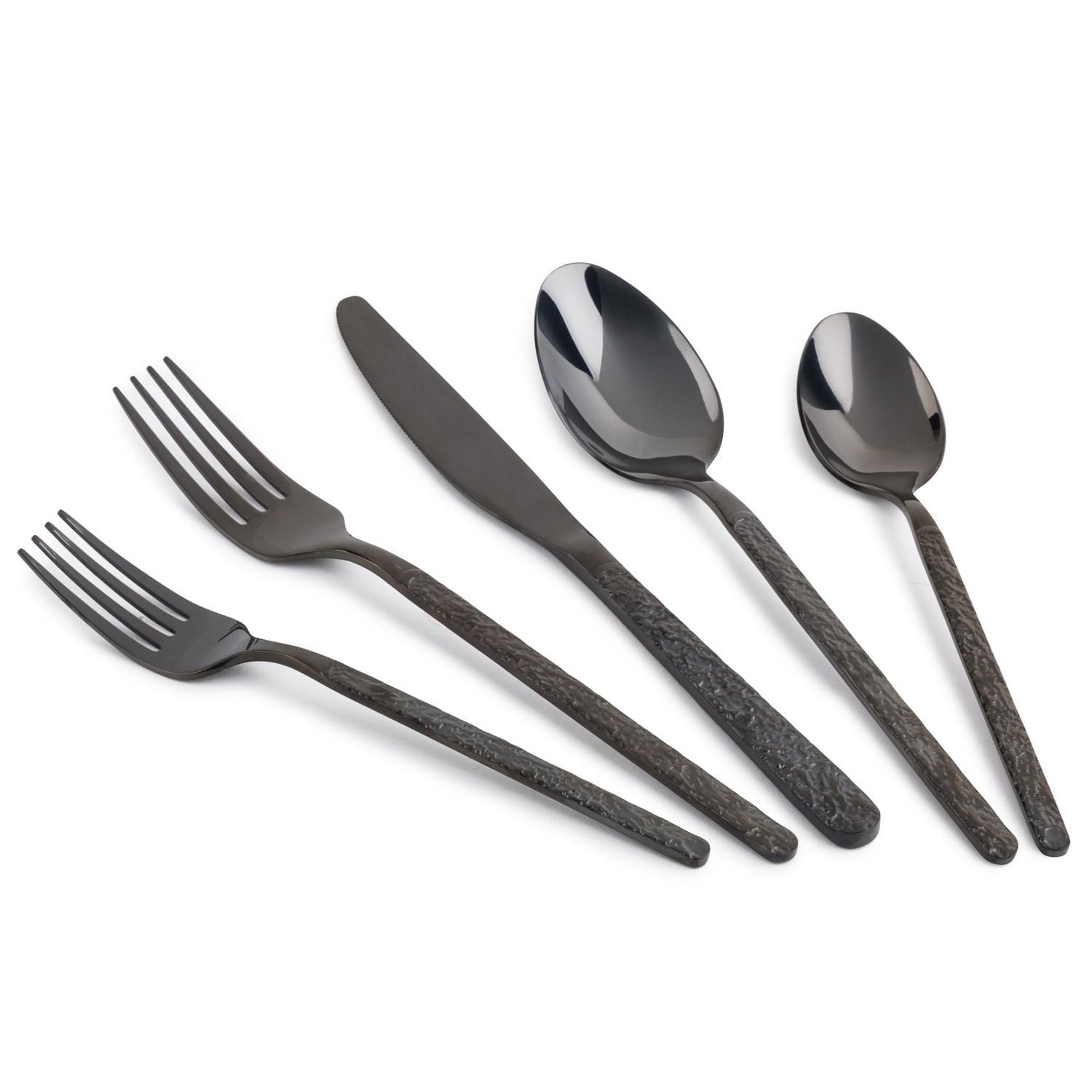 Thyme & Table Lumi Black 20-Piece Flatware Set, Service for 4, Flatware Set