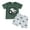 A-Dark Green, variant on Xudanell Boys Summer Outfits Cotton Cartoon Baseball Shirt and Short Set for Boys Kids Hawaiian Outfit