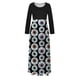 thumbnail image 4 of Vestido largo de manga larga con cuello redondo y estampado de Halloween para mujer Fridja  yut2810, 4 of 6