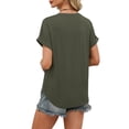 thumbnail image 6 of Wiholl Womens Blouses Summer Tops Rolled Sleeve Shirts Short Sleeve Tee Dressy Casual Summer Vacation Fashion Clothing 2026, 6 of 9