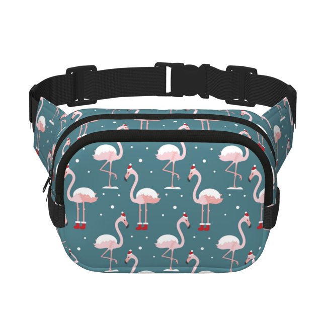 Balery Flamingo Mochila Cinturón para Mujeres y Hombres, Bolsa de Cintura Impermeable de Doble Capa con Correa