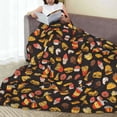 thumbnail image 6 of Pofeuu Burger Fries Print Ultra-Soft Micro Fleece Blanket,for Bed Or Sofa,All Season Throw Blankets Flannel Blanket-60"x50", 6 of 7