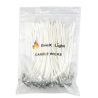 MILIVIXAY CD Series Candle Wicks for Soy Candles,100pcs CD 18 6 inch Pretabbed Wicks,Cotton & Paper Wicks for Candle Making.