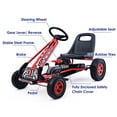 thumbnail image 4 of Amijoy 4 Wheel Pedal Powered Kart For Children To Ride On Toys With Adjustable Seat Red, 4 of 7