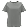thumbnail image 3 of Womens 100% Linen Casual Cap Sleeve Tops Basic Summer Loose Fit Blouse, 3 of 6