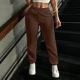 thumbnail image 2 of Nestiefly Plus SizeTall Women's Straight Leg Sweatpants Drawstring Elastic Waist Casual Joggers Pants with Pockets Open Bottom Coffee XL, 2 of 8