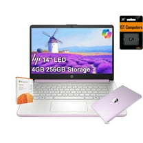 HP 14 Ultra-Light Laptop for Student & Home (14" LED Display, 1-Year Office 365, Intel 4-Core N150 (>N4120), 4GB RAM, 256GB Storage), Long Battery Life, Fast Charge, Webcam, Win 11 S, 2025, Lavender