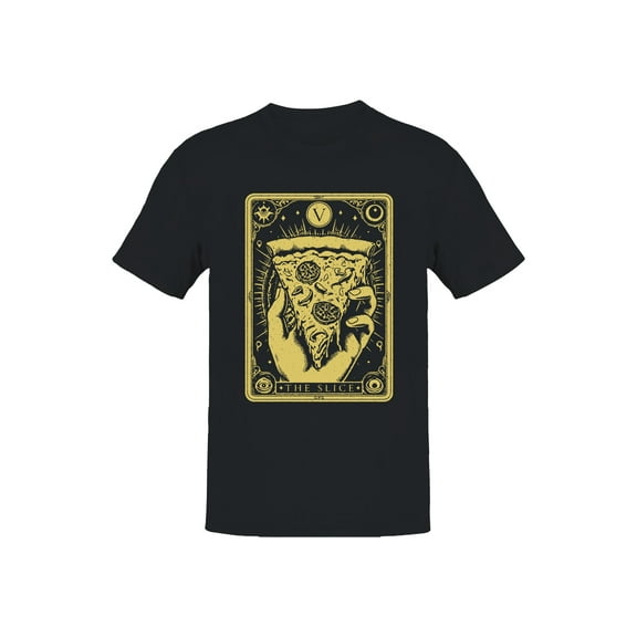 Tarot Card Style Pizza Slice Men's T-shirt
