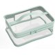 thumbnail image 2 of Black Transparent Cosmetic Bag Waterproof Handbag Portable Travel Work Make Up Kit Double Zipper Storage Bag, 2 PCS, 2 of 5