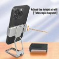 thumbnail image 3 of unique Phone Ring Holder Finger Kickstand, Foldable Phone Ring Holder Stand, Gripper for Back of Phone Desk Metal Finger Kickstand, 3 of 5