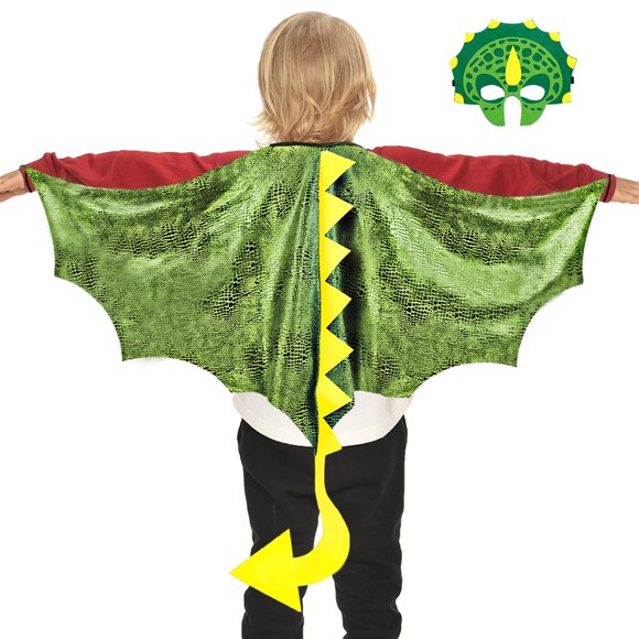 Disfraz IROLEHOME con alas de dragón para niños, disfraz de dinosaurio
