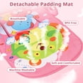 thumbnail image 7 of Baby Play Mat, Caveen Activity Gym Play Mat Center with Musical Play Piano and Hanging Rattles Toys, for Infants 0-12 Months, Pink, 7 of 7