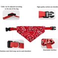 thumbnail image 3 of Dog Collar, Adjustable Pet Triangle Bandana, Flower Pattern Dog Collar Costume Accessories for Small Medium Dogs (Red), 3 of 5