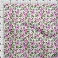 thumbnail image 3 of oneOone Polyester Lycra Fabric Leaves & Floral Artistic Print Sewing Fabric BTY 56 Inch Wide, 3 of 4