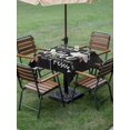 thumbnail image 3 of Outdoor Tablecloth with Umbrella Hole and Zipper, Vintage Coffee Square Table Cloth 60x60 Inch Waterproof Tablecloth, Farmhouse Coffee Beans Cup Country Picnic Table Cover for Patio Camping, 3 of 7