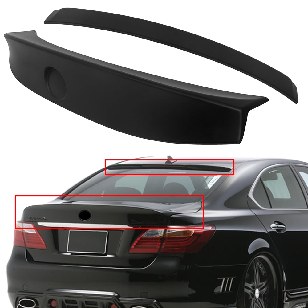 Rear Window Roof Spoiler Combo Compatible with 2006-2013 Lexus IS250 350 ISF ECOTRIC Matte Black Trunk Spoiler Lid Wing 