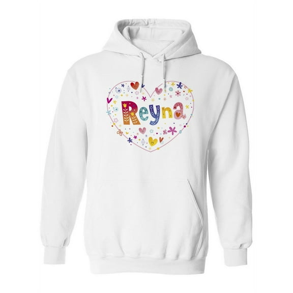 Colorful Name "reyna" Hoodie Women -Image by Shutterstock, Female Small