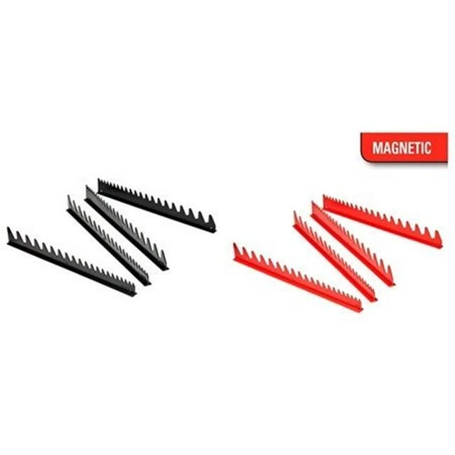 Ernest ERN6014M Clé à Molette 40 Outils Économiseur d'Espace, Rouge avec Aimant