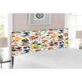 thumbnail image 2 of Mushroom Headboard, Pattern Types of Mushrooms Wild Species Natural Organic Food Garden Theme, Upholstered Decorative Metal Bed Headboard with Memory Foam, Full Size, Multicolor, by Ambesonne, 2 of 4