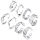 thumbnail image 1 of Anillo para el pie con apertura ajustable para el dedo del pie, joyería de vacaciones en la playa para mujeres europeas y americanas, traje de 8 piezas., 1 of 5