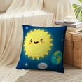 thumbnail image 4 of LALILO Throw Pillow Covers Cute Earth Moon And Sun Planet Cushion Cover 18" x 18", 2 Pack, 4 of 6