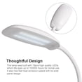 thumbnail image 3 of Lámpara de lectura LED - Lámpara de mesa recargable con clip y cable USB, color blanco, 3 of 5