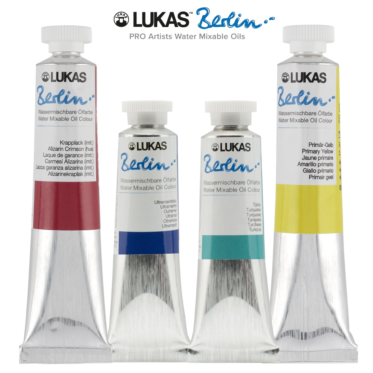 Lukas Berlin Artist Water Mixable Oil Paint Colors, Solvent Free,