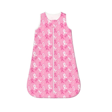 

Fotbe Breast Cancer Awareness (3) Pattern Sleep Sack - Baby Wearable Blanket with Zipper Extra Soft Cotton Sleeveless Sleeping Bag for Infants-Medium