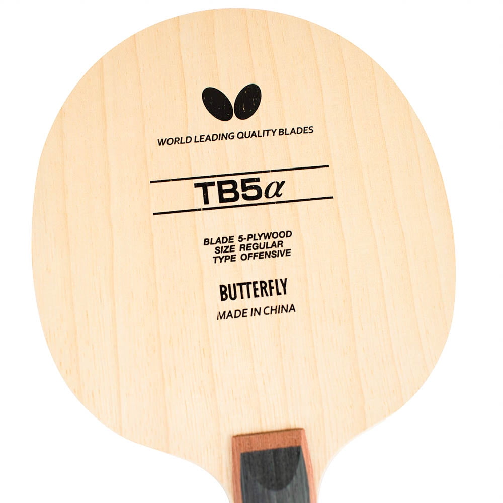 Flared Shakehand Handle Style 5-ply All-Wood Blade Professional Table Tennis Blade Butterfly TB5 FL Table Tennis Blade Medium Fast Offensive Blade