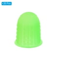 thumbnail image 3 of Uxcell Rubber Finger Tips Silicone Thumb Fingertip Protector Guard Thimble Green Medium Size 20 Pack, 3 of 5