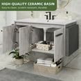 thumbnail image 5 of Uforic 36" Inch Wall Mounted Bathroom Vanity with Sink, Modern Floating Bathroom Sink Storge Cabinet , Gray, 5 of 9