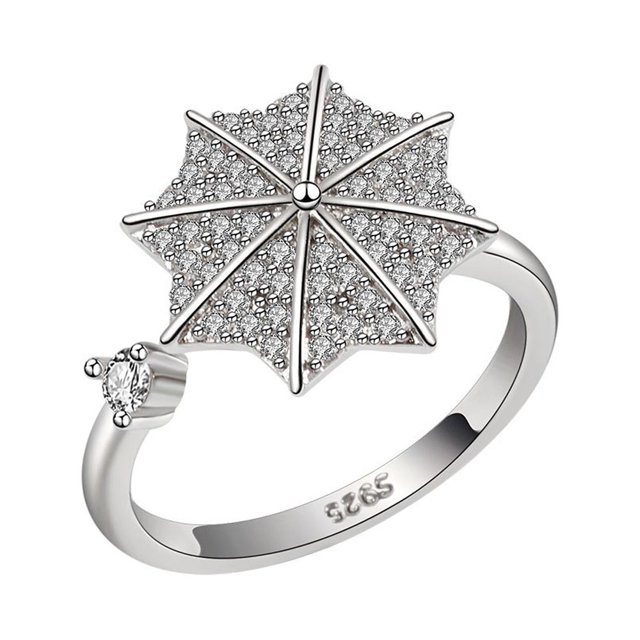 JM Anillo giratorio para dedo, anillo con cuentas para nudillos, girasol para niña, alivia la ansiedad, rotación, anillo antipresión, juguete masculino Electrónica